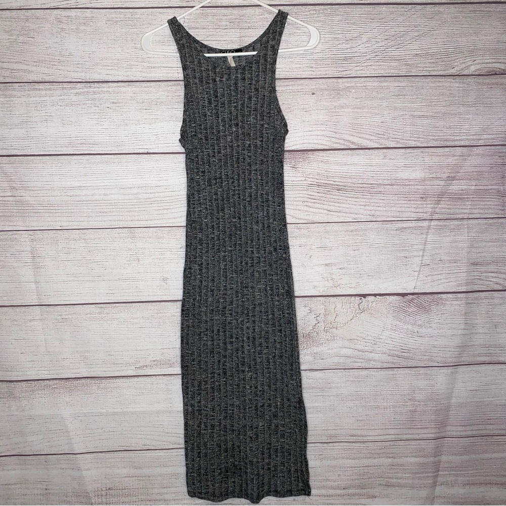 Cleo women’s heather gray ribbed dress